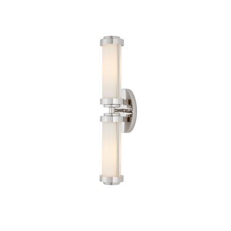 A large image of the Currey and Company 5800-0043 Polished Nickel / White