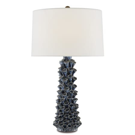 A large image of the Currey and Company 6000-0683 Blue Drip Glaze