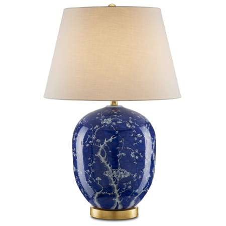 A large image of the Currey and Company 6000-0793 Blue / White / Gold Leaf