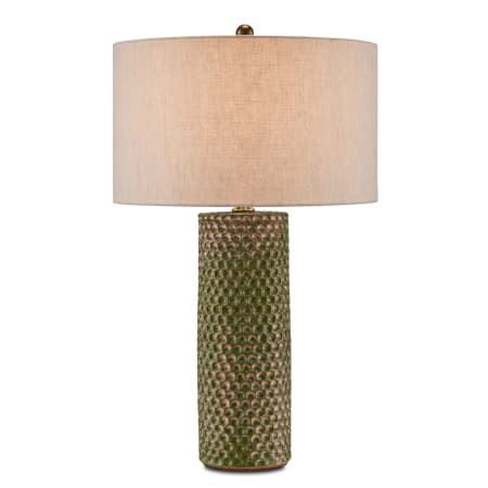 A large image of the Currey and Company 6000-0820 Reactive Green / Polished Brass