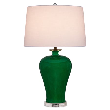 A large image of the Currey and Company 6000-0907 Imperial Green / Clear / Natural Brass