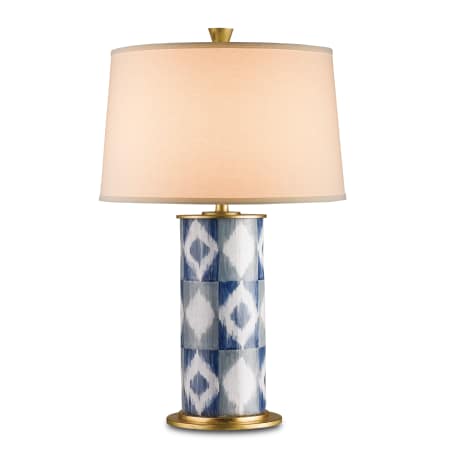 A large image of the Currey and Company 6043 Blue, Gray and White / Contemporary Gold Leaf