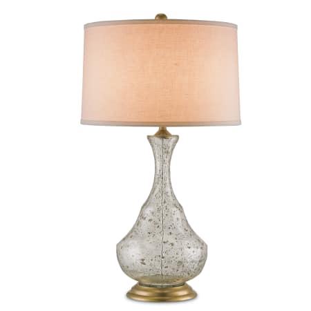 A large image of the Currey and Company 6387 Clear Bubbled Glass / Brass