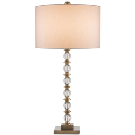 A large image of the Currey and Company 6758 Clear / Antique Brass