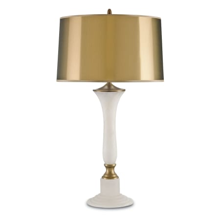 A large image of the Currey and Company 6811 White / Antique Brass