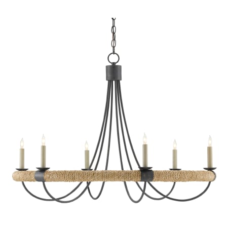 A large image of the Currey and Company 9000-0754 French Black / Smokewood / Natural Abaca Rope