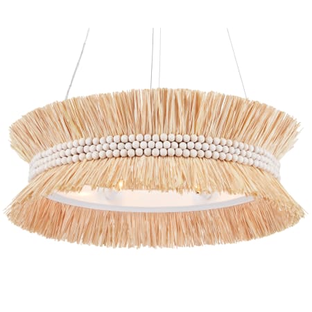 A large image of the Currey and Company 9000-0875 Sugar White / Natural Raffia