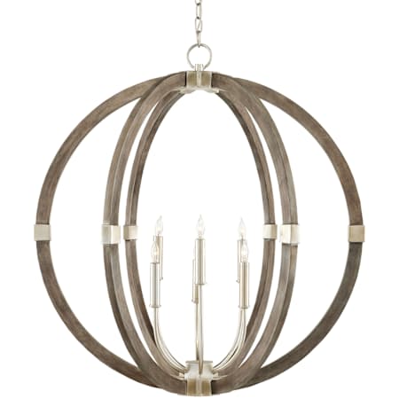 A large image of the Currey and Company 9000-0941 Contemporary Silver Leaf / Chateau Gray