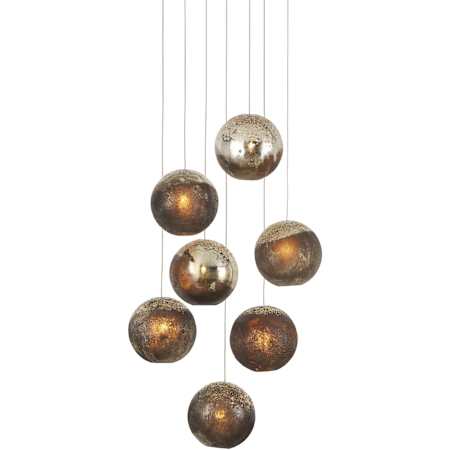 A large image of the Currey and Company 9000-1014 Antique Silver / Antique Gold / Matte Charcoal