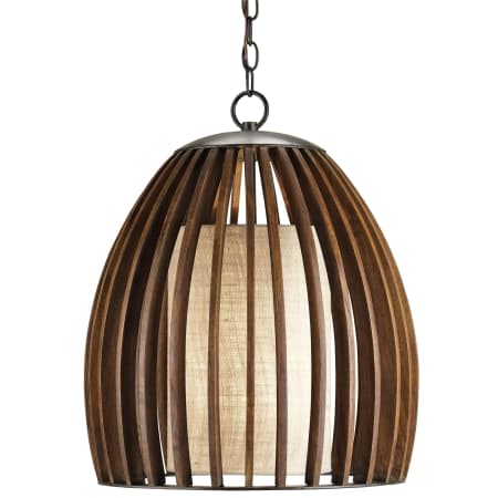 A large image of the Currey and Company 9099 Old Iron / Polished Fruitwood
