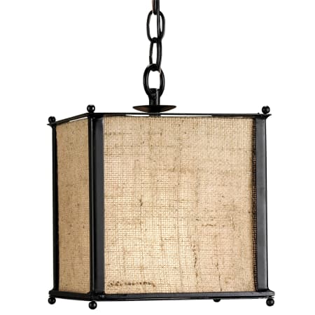 A large image of the Currey and Company 9153 Black / Natural Burlap