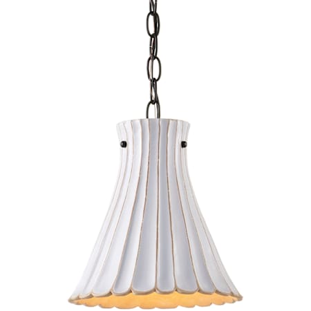 A large image of the Currey and Company 9901 Satin Black / White Crackle