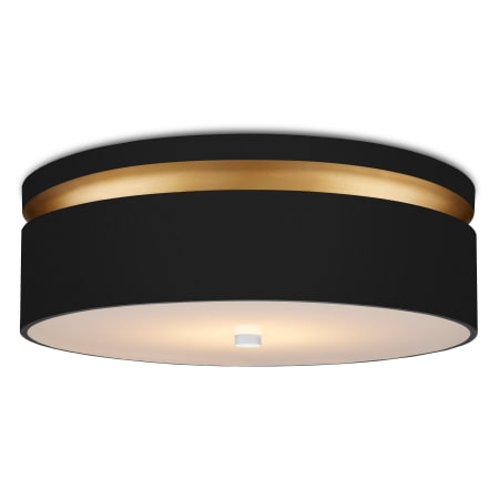 A large image of the Currey and Company 9999-0070 Satin Black / Contemporary Gold / White