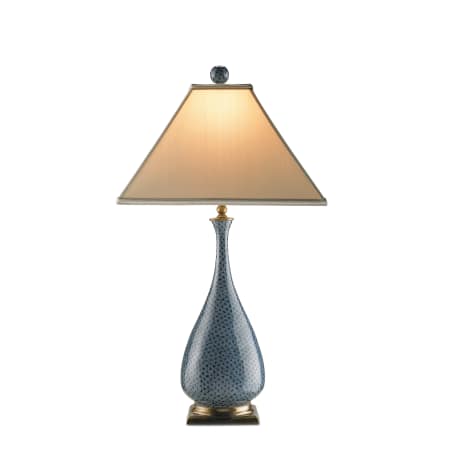 A large image of the Currey and Company 6159 Hand painted Blue / Black