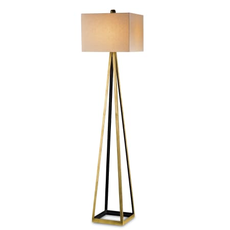 A large image of the Currey and Company 8049 Contemporary Gold Leaf / Satin Black