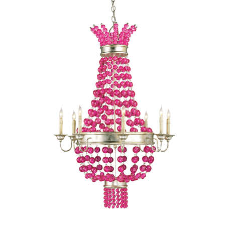 A large image of the Currey and Company 9466 Silver Granello / Pink
