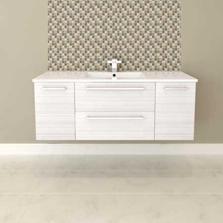 A large image of the Cutler Kitchen and Bath FV SILHOUTTE48 White chocolate