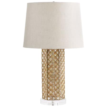 A large image of the Cyan Design Woven Gold Table Lamp Antique Gold