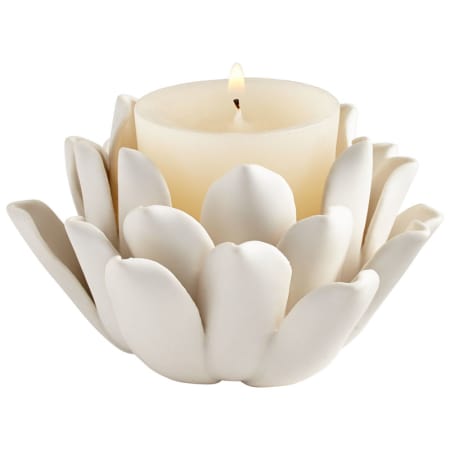 A large image of the Cyan Design Dahlia Candle Holder Matte White