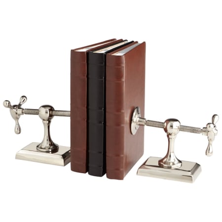 A large image of the Cyan Design Hot & Cold Bookends Nickel