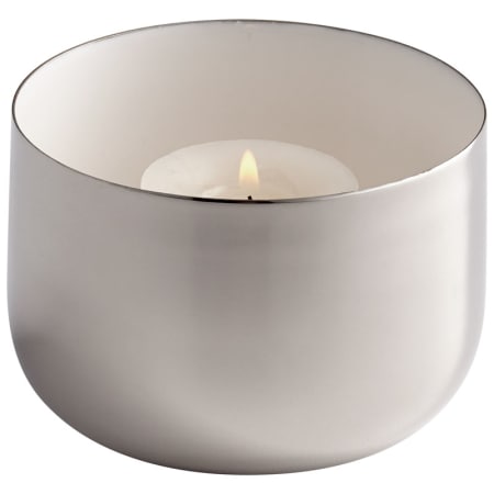 A large image of the Cyan Design Cup O Candle Nickel with White
