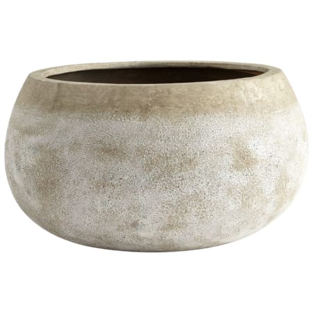 A large image of the Cyan Design Large Round Stoney Planter Ash Stone