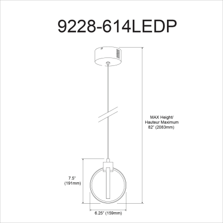 A large image of the Dainolite 9228-614LEDP Alternate Image