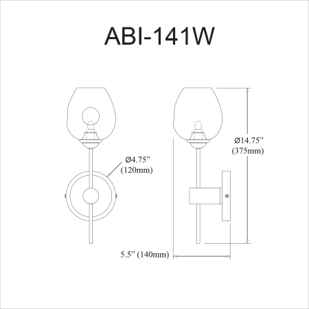 A large image of the Dainolite ABI-141W-CLR Alternate Image