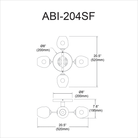 A large image of the Dainolite ABI-204SF-CLR Alternate Image