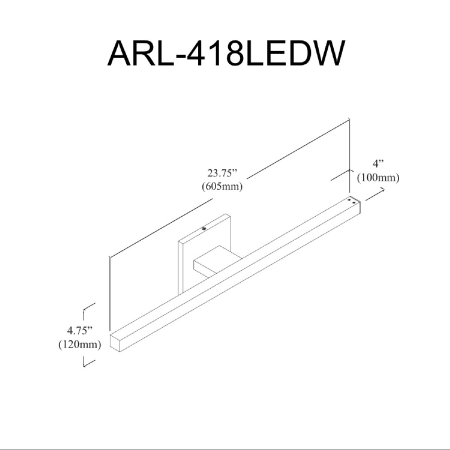 A large image of the Dainolite ARL-418LEDW Alternate Image