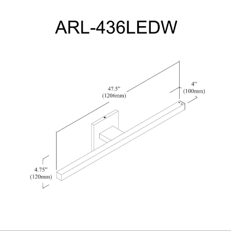 A large image of the Dainolite ARL-436LEDW Alternate Image