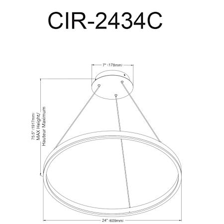 A large image of the Dainolite CIR-2434C Alternate Image