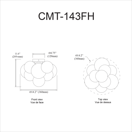 A large image of the Dainolite CMT-143FH-CLR Alternate Image