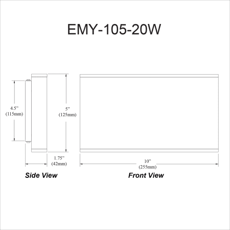 A large image of the Dainolite EMY-105-20W Alternate Image