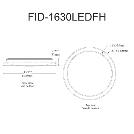 A large image of the Dainolite FID-1630LEDFH Alternate Image