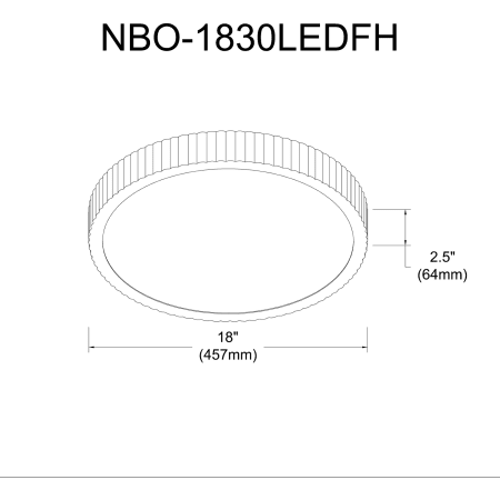 A large image of the Dainolite NBO-1830LEDFH Alternate Image