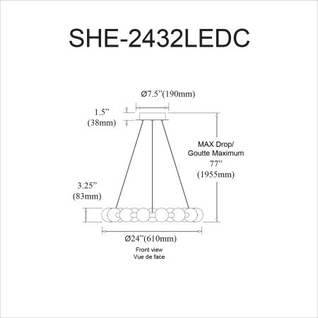 A large image of the Dainolite SHE-2432LEDC Alternate Image