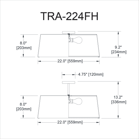 A large image of the Dainolite TRA-224FH Alternate Image