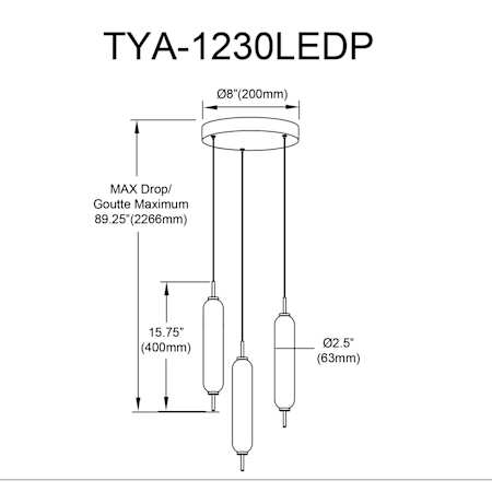 A large image of the Dainolite TYA-1230LEDP Alternate Image