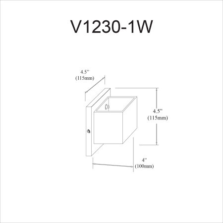 A large image of the Dainolite V1230-1W Alternate Image