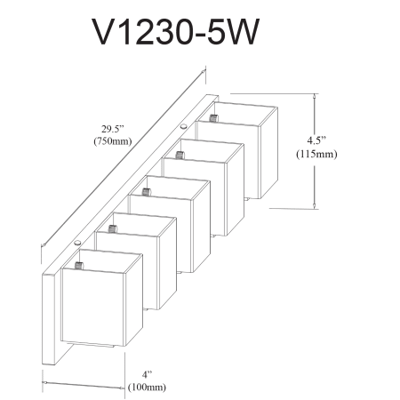 A large image of the Dainolite V1230-5W Alternate Image