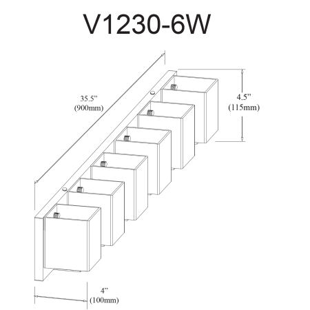 A large image of the Dainolite V1230-6W Alternate Image