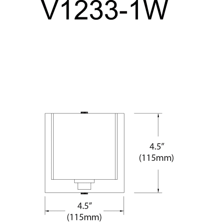 A large image of the Dainolite V1233-1W Alternate Image