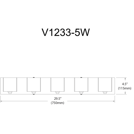 A large image of the Dainolite V1233-5W Alternate Image