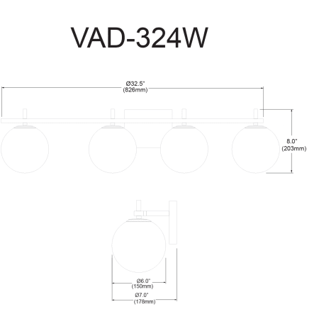 A large image of the Dainolite VAD-324W Alternate Image