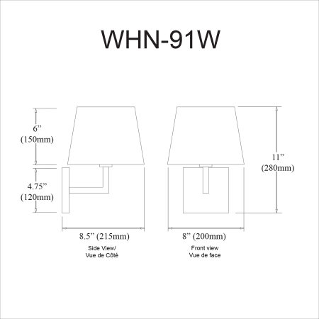 A large image of the Dainolite WHN-91W Alternate Image