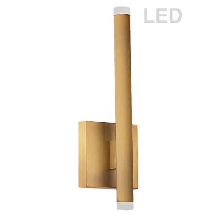 A large image of the Dainolite WLS-1410LEDW Aged Brass