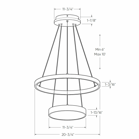 A large image of the DALS Lighting CFPD20-CC Alternate image