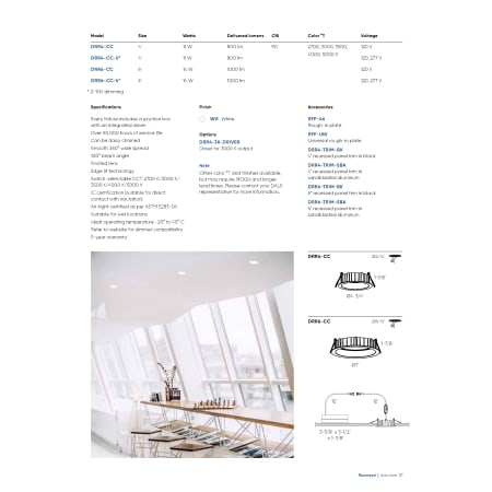 A large image of the DALS Lighting DRR4-CC Alternate Image