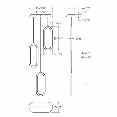 A large image of the DALS Lighting FPDC3-CC Alternate image